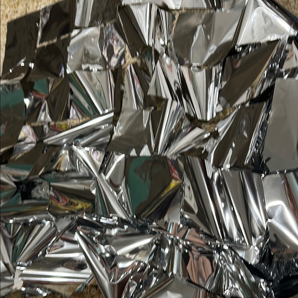 Reflective Silver Foil Sheet Backdrop - Think Disco Backdrop - Picture 3 of 7